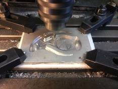 Cutting an aluminium mould with a CNC milling machine