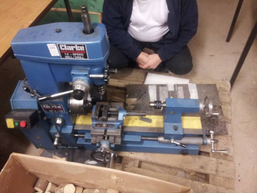 Our new Clarke metal wokring lathe