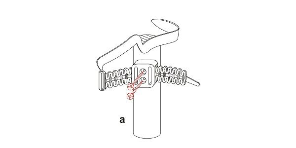 attaching a self-releasing tree tie to a stake attaching a self-releasing tree tie to a stake